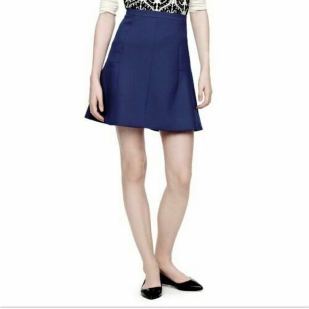J. Crew Cobalt Blue Mini Fluted Skirt